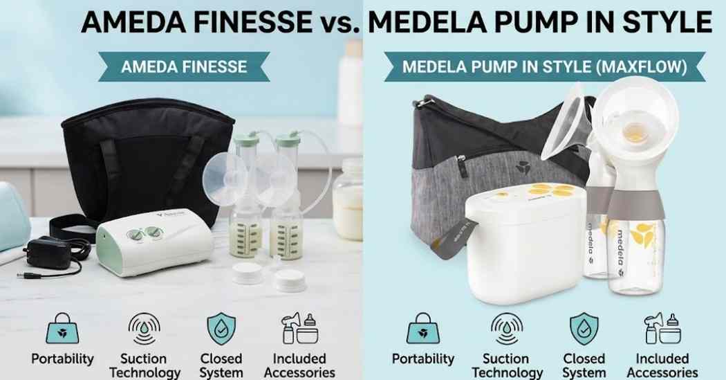 Ameda Finesse vs Medela Pump in Style