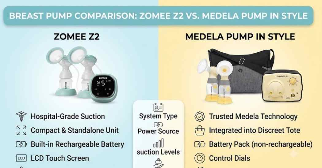 Zomee Z2 vs Medela Pump in Style