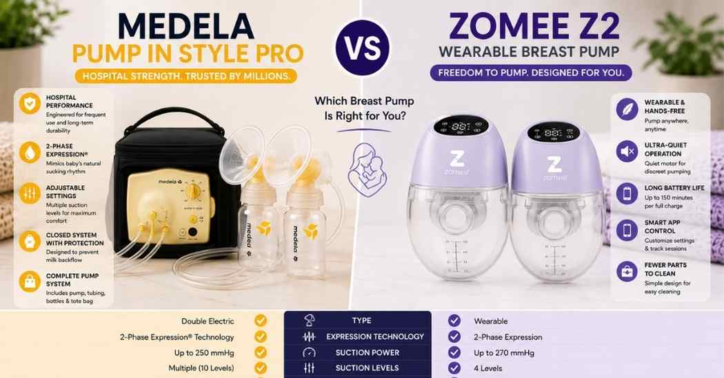 Medela Pump in Style Pro vs Zomee Z2