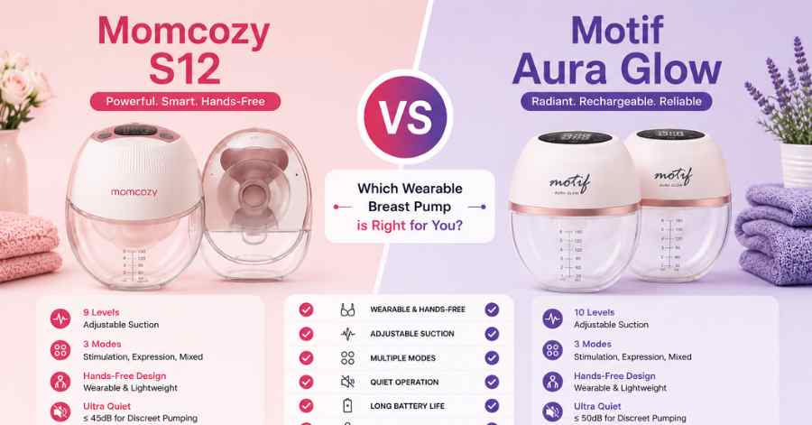 Momcozy S12 vs Motif Aura Glow