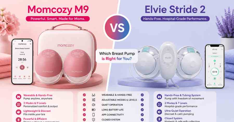 Momcozy M9 vs Elvie Stride 2