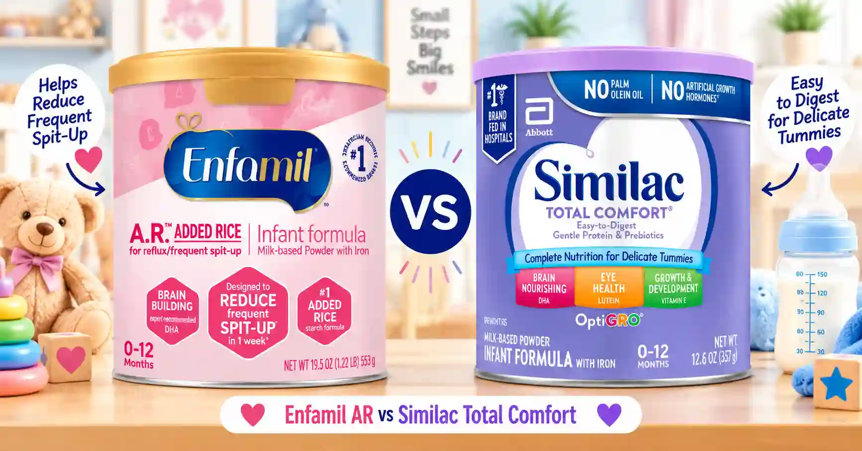 Enfamil AR vs Similac Total Comfort