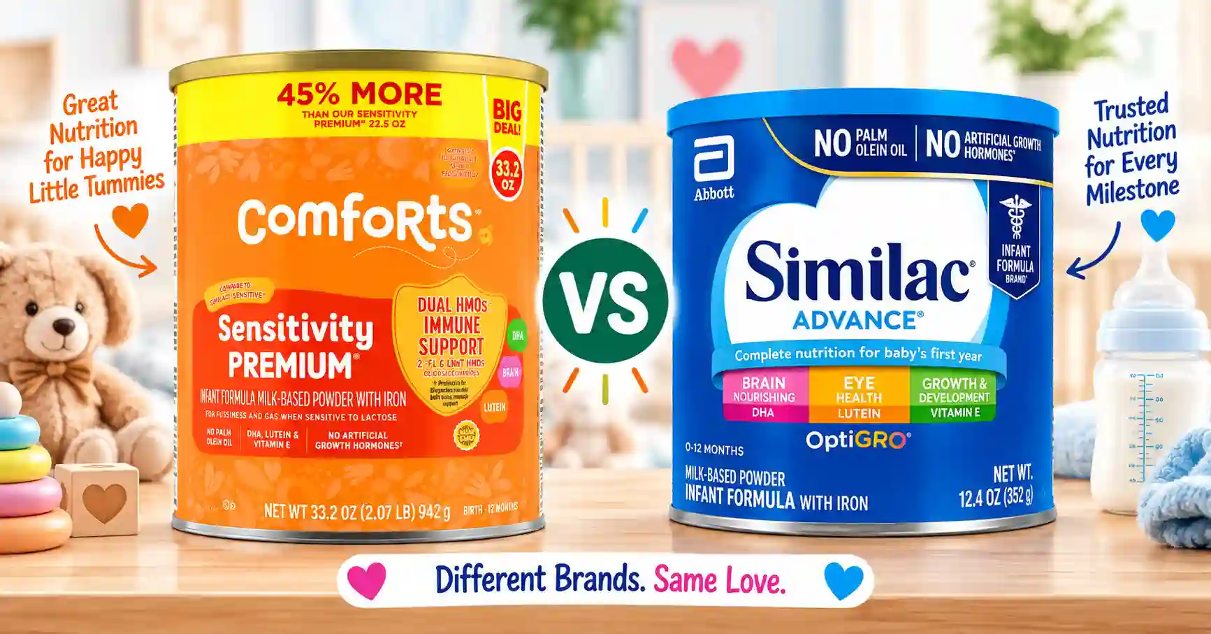 Comforts Formula vs Similac