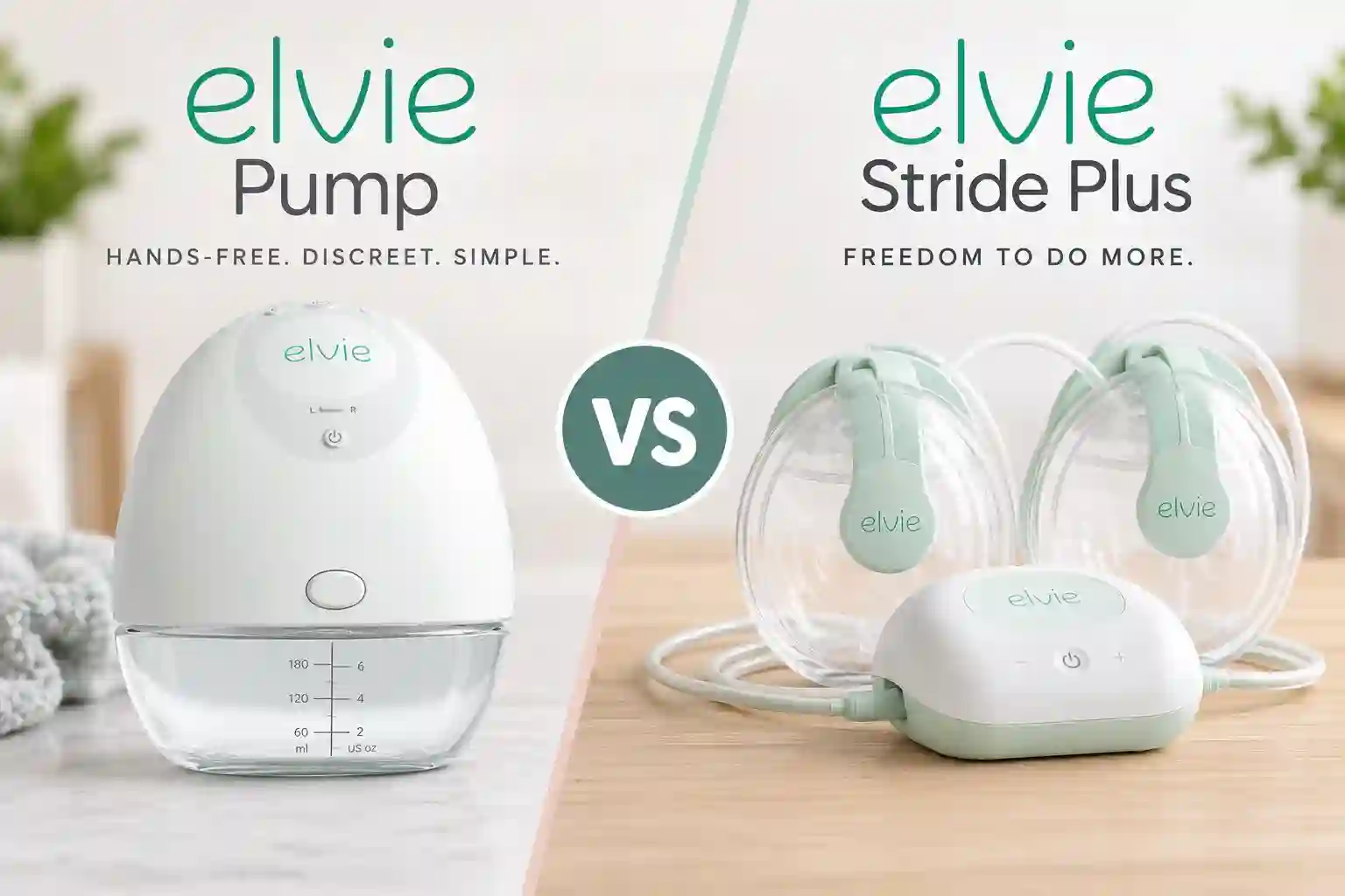 Elvie Pump vs Elvie Stride Plus