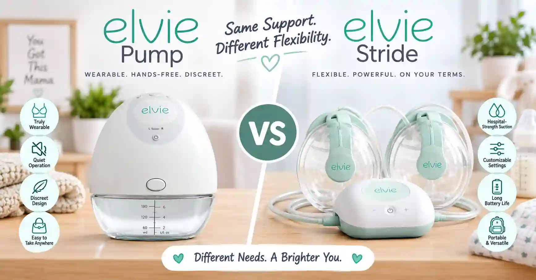 Elvie Pump Vs Elvie Stride